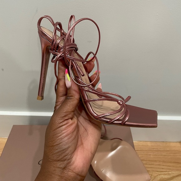 Gianvito Rossi Camellia rose gold heels - Picture 4 of 4